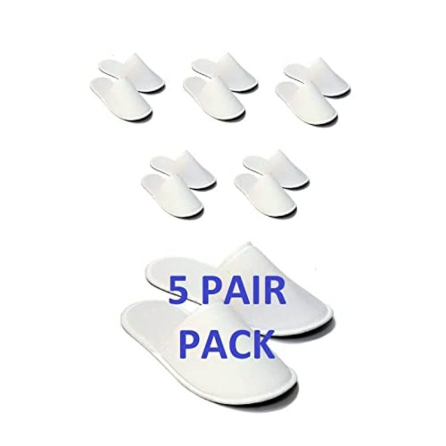 Men Shoes For Wedding - 5 Pairs Fabric Packed Disposable Hotel