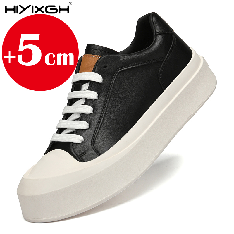Men'S Shoes To Increase Height - Men's genuine leather sneakers height increase