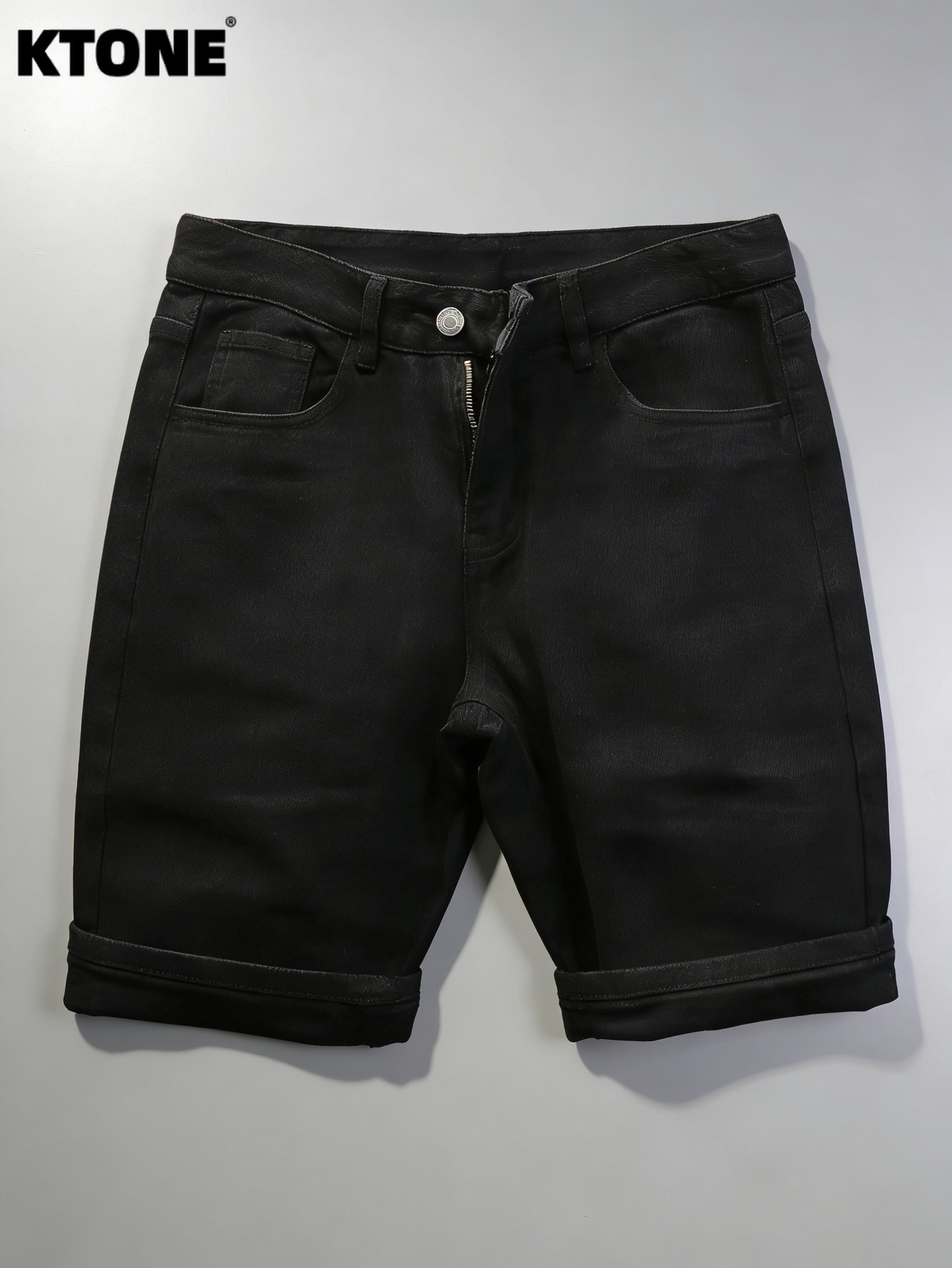 Men'S Shoes For Jeans - Plain Jeans Black Slim Denim Shorts
