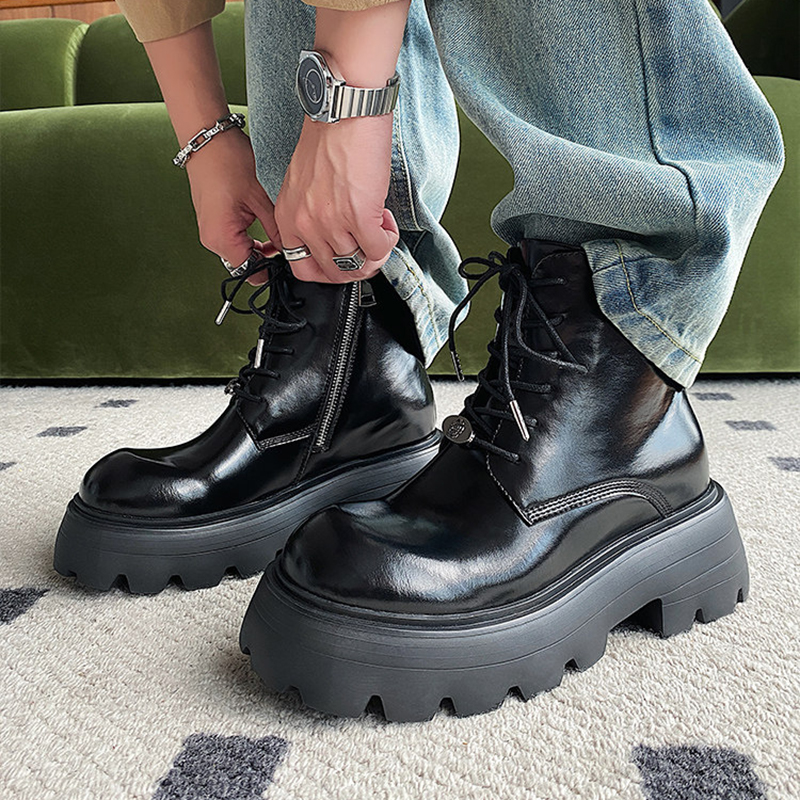 Men Shoes Size Chart - 10cm invisible height increasing short leather