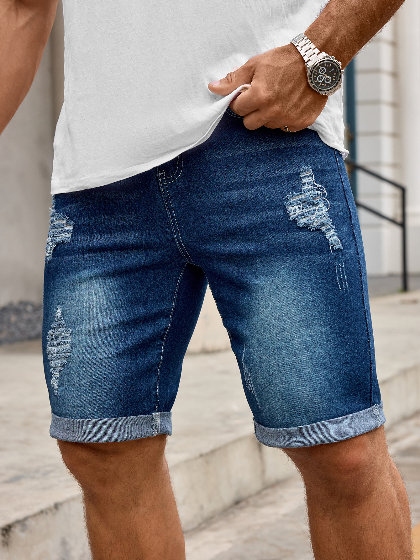 Men'S Shoes For Jeans - Men Denim Trousers Jeans Shorts Pants,