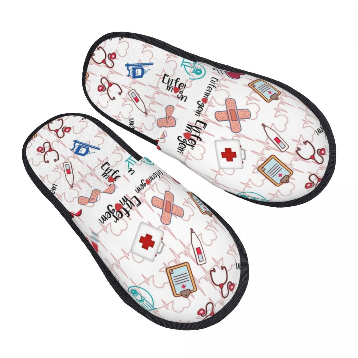 Men Shoes For Winter - Print Heartbeat And Stethoscope Doctor Nurse