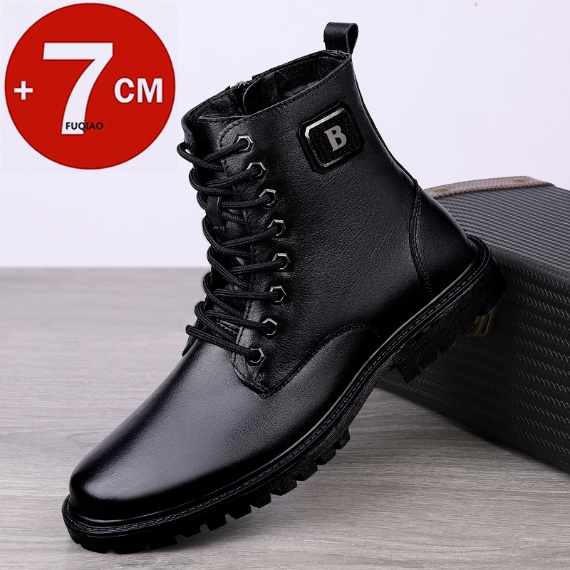 Men's Genuine Leather Elevator - Men'S Shoes To Increase Height avaliação e preço