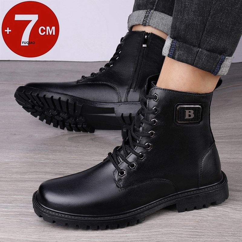Men's Genuine Leather Elevator - Men'S Shoes To Increase Height avaliação e preço