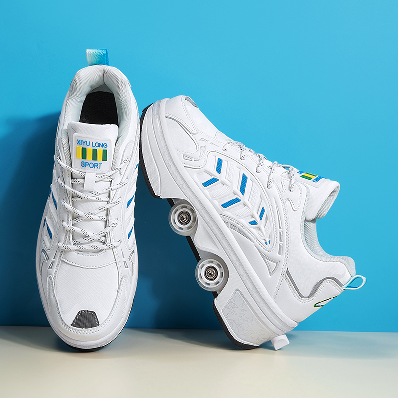 4 Wheels Retractable Roller Sk - Men Shoes Men avaliação e preço