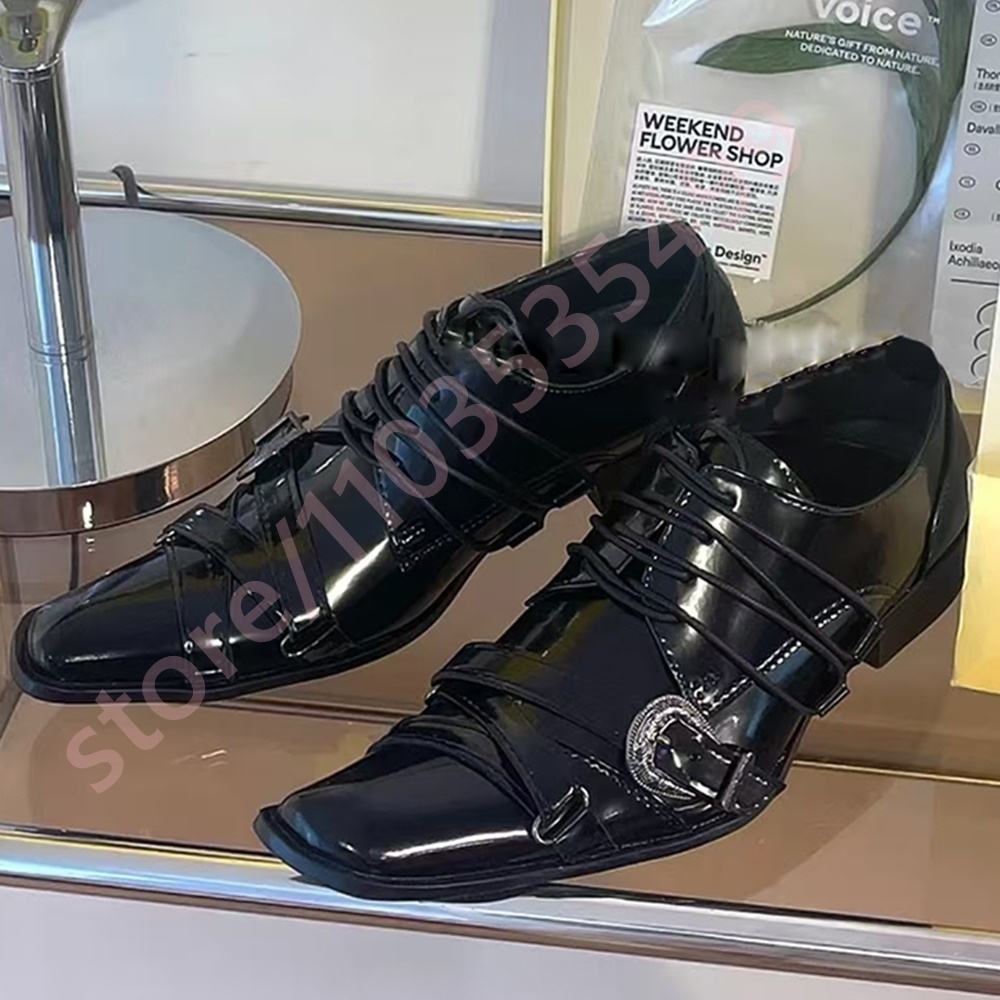 Black Pointed Toe Women's Thic - Men Shoes Men avaliação e preço