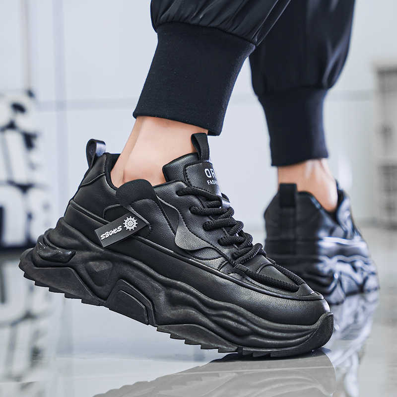 Black Platforme Tennis Man Spo - Men Shoes Black avaliação e preço