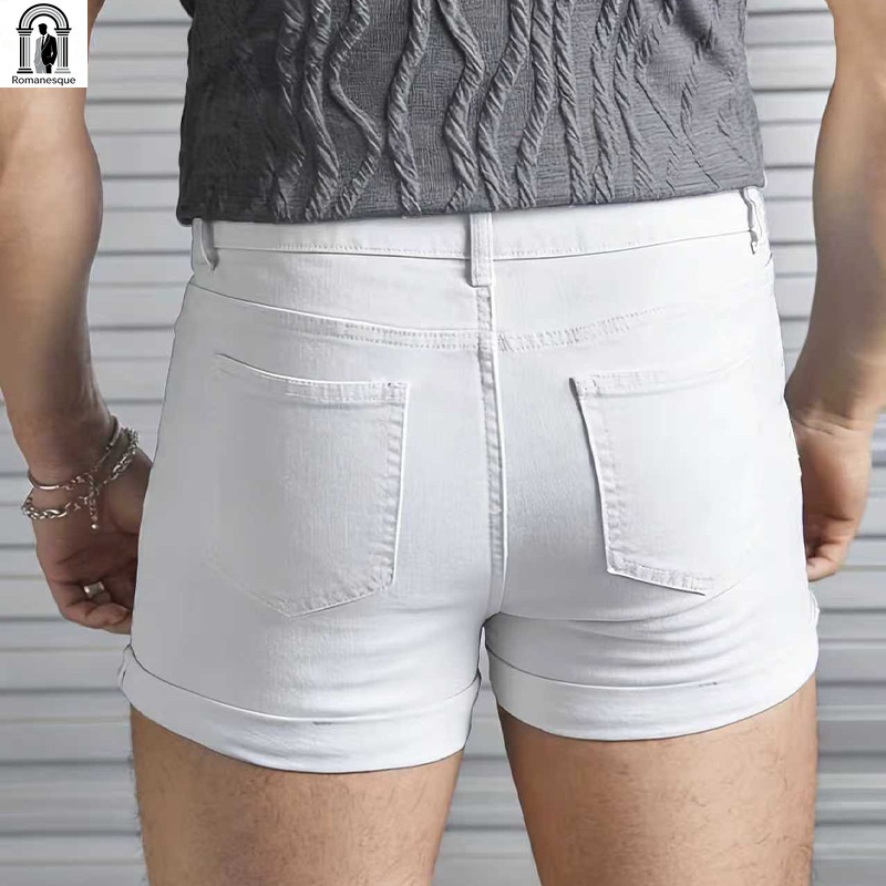 Men's Sexy Slim Fit White Deni - Men'S Shoes For Jeans avaliação e preço