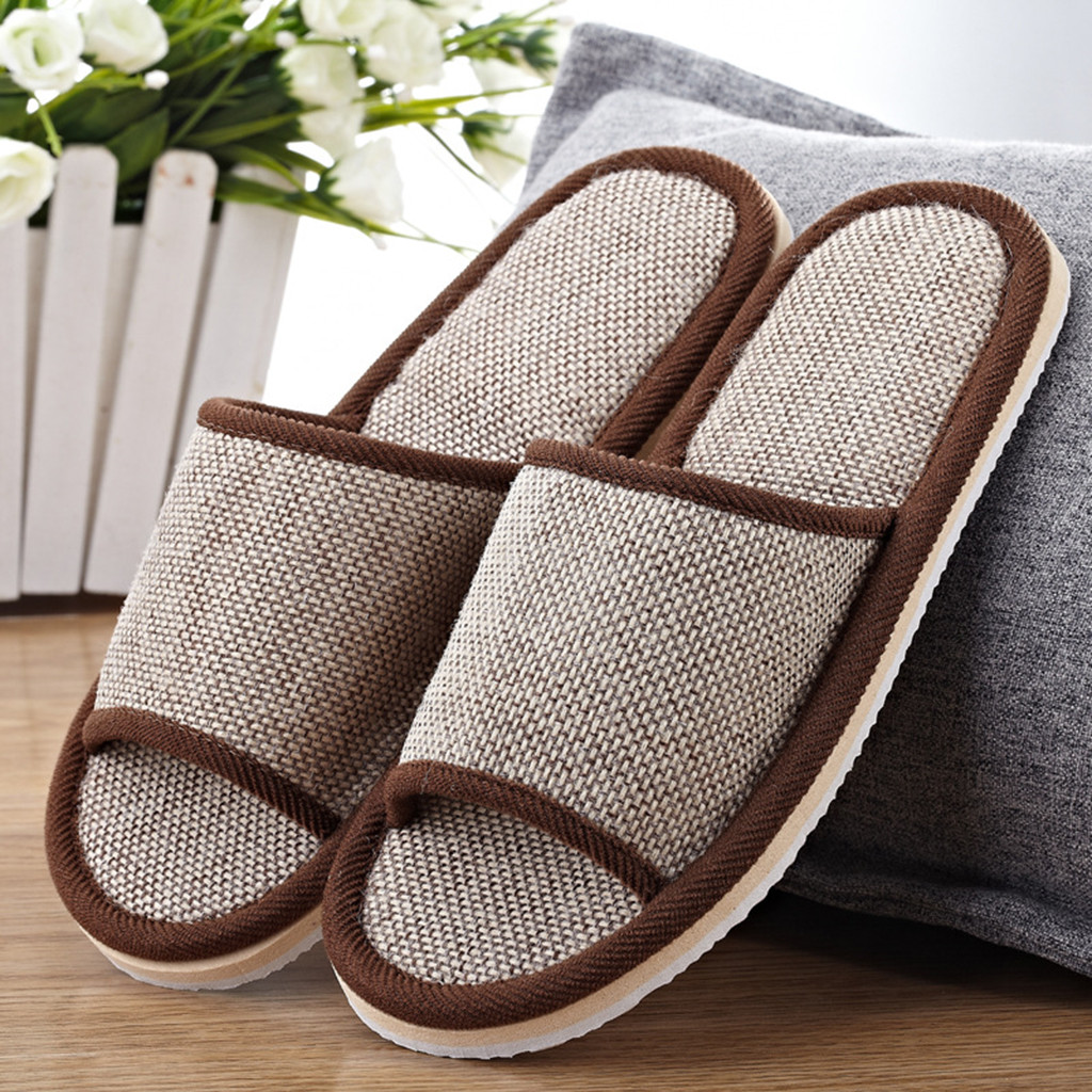 Linen Slippers For Men And Wom - Men'S Shoes To Women'S Size avaliação e preço