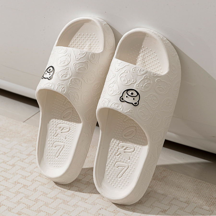 Printting Cute Bear Women Slip - Men'S Shoes To Women'S Size avaliação e preço