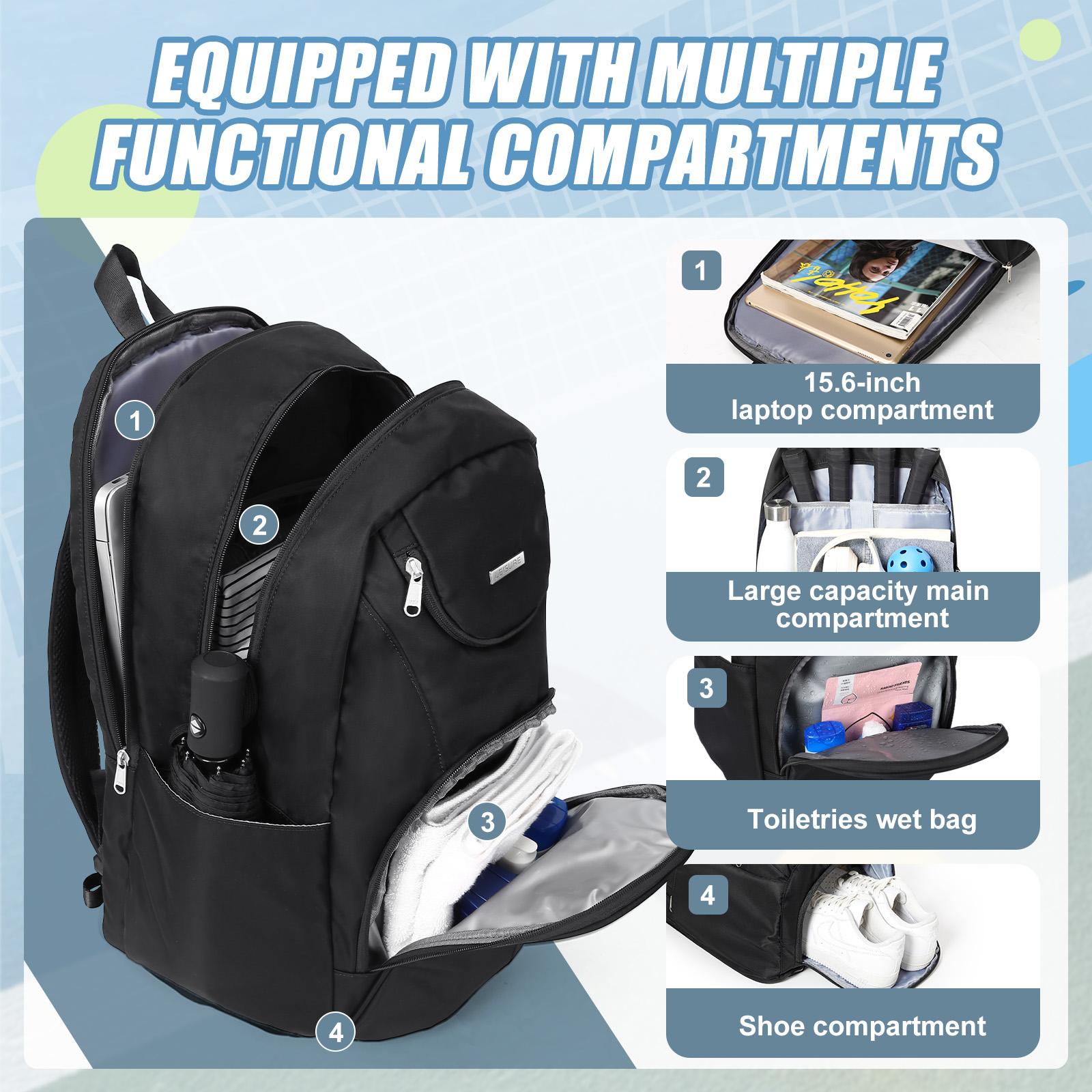 Tennis Bag Tennis Backpack 2 R - Men Shoes Men avaliação e preço