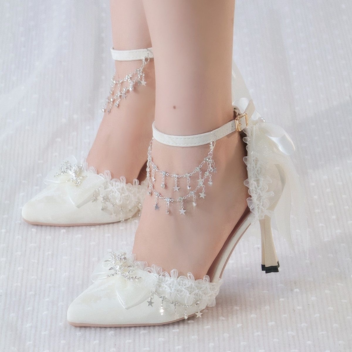 Lolita Female Shoes Heels Whit - Men Shoes For Wedding avaliação e preço