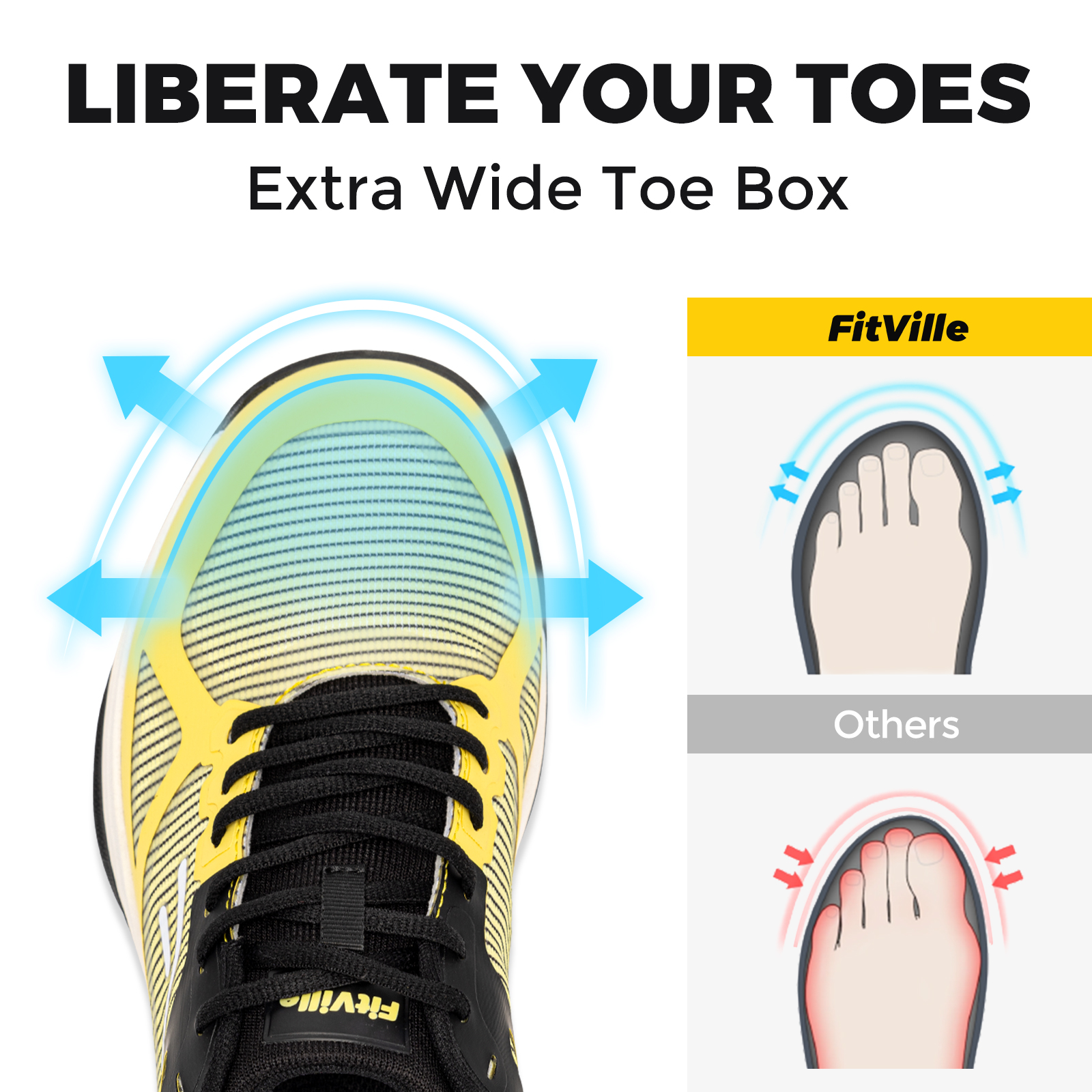 FitVille Wide Pickleball Shoes - Men Shoes Size Chart avaliação e preço