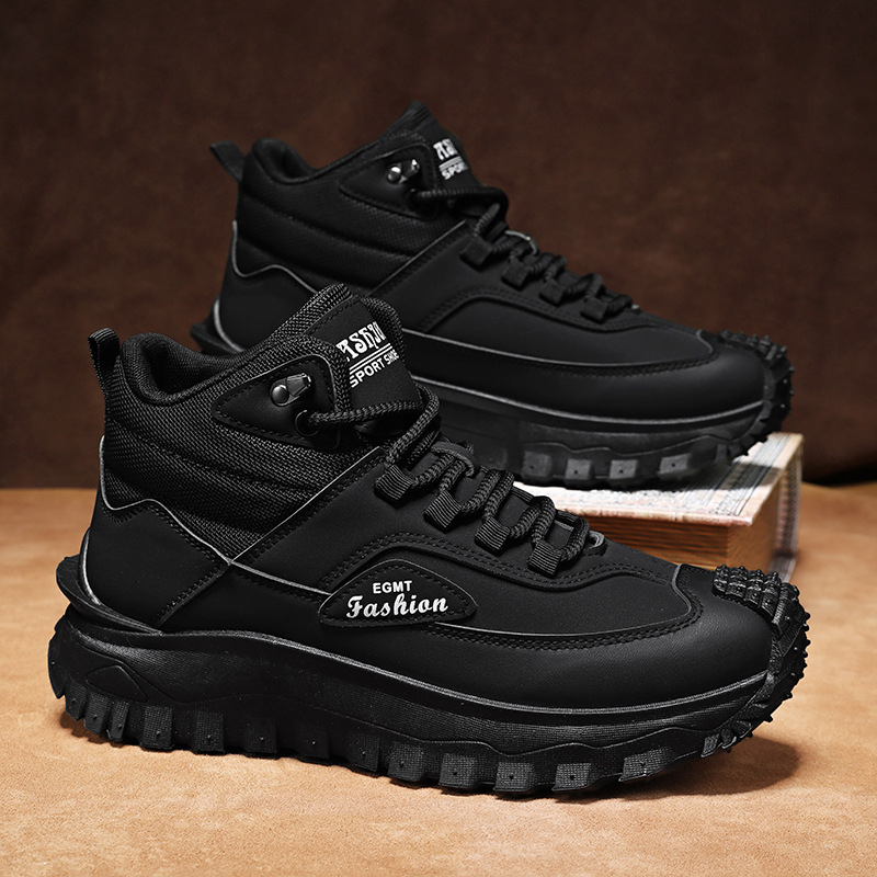 Men'S Black And White Mid Top  - Men Shoes White Colour avaliação e preço