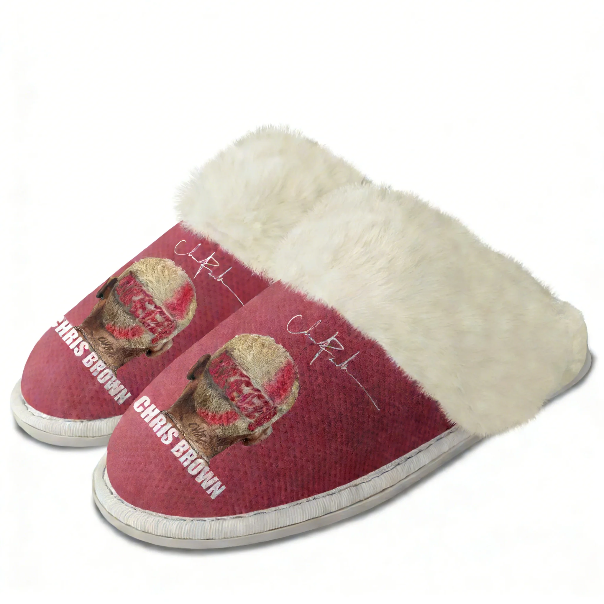 Chris Brown Plush Slippers Kee - Men Shoes For Winter avaliação e preço