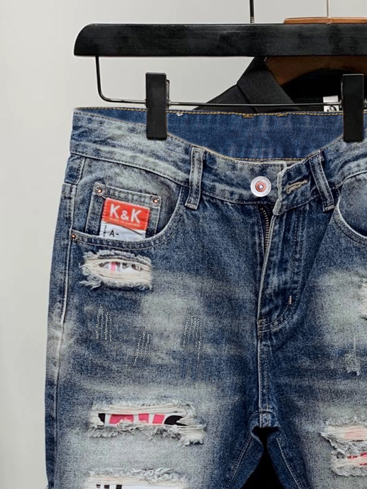 2026 Summer Ripped Straight Me - Men'S Shoes For Jeans avaliação e preço