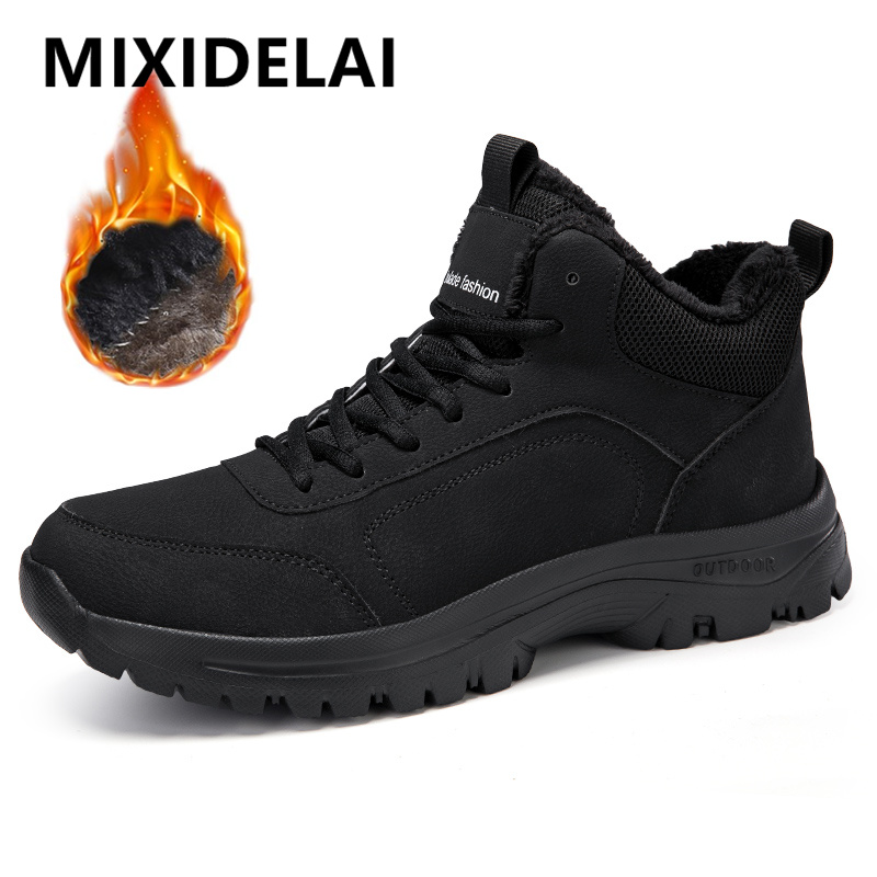 Winter Men's Boots Warm Plush  - Men Shoes Everyday avaliação e preço