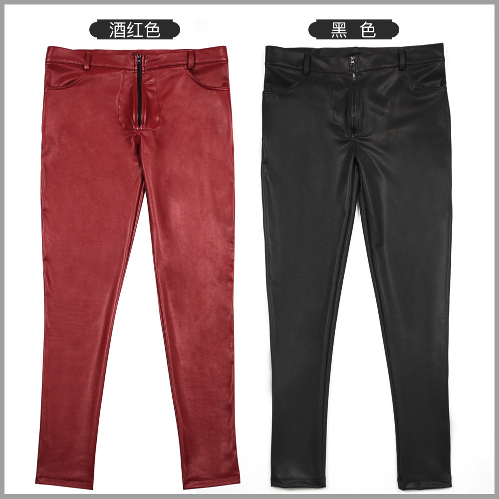 Men's PU Leather Skinny Jeans  - Men'S Shoes For Jeans avaliação e preço