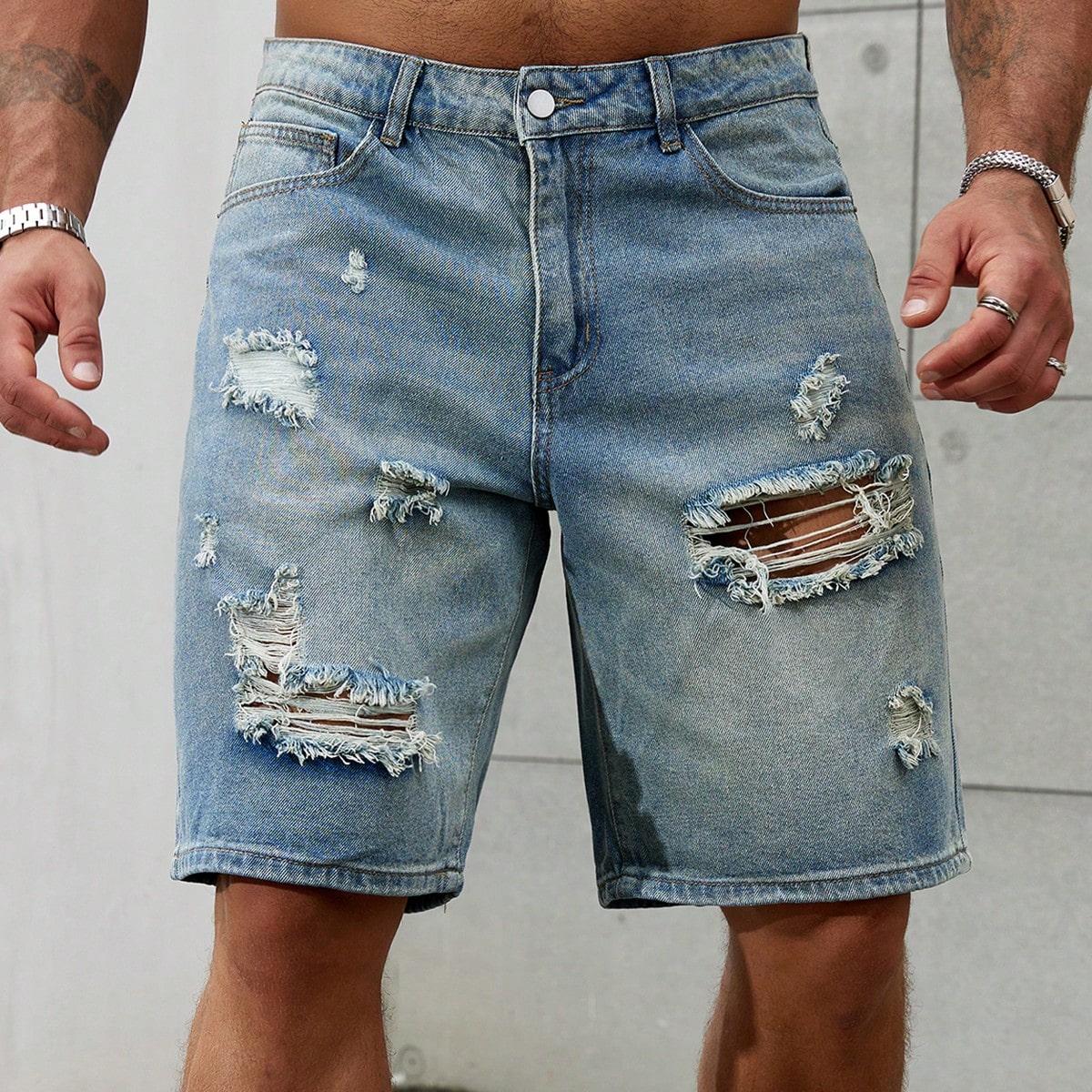 New Fashion Mens Ripped Short  - Men'S Shoes For Jeans avaliação e preço