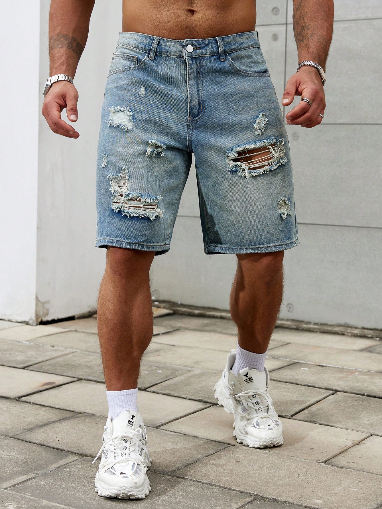 New Fashion Mens Ripped Short  - Men'S Shoes For Jeans avaliação e preço