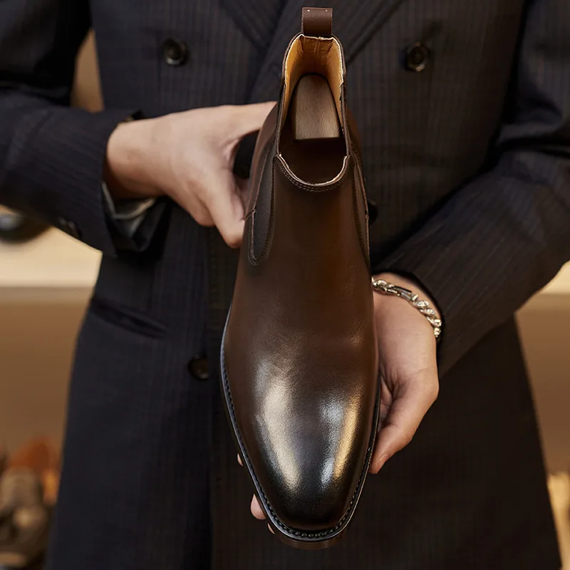 Retro Elegant Mens Chelsea Boo - Men Shoes For Wedding avaliação e preço