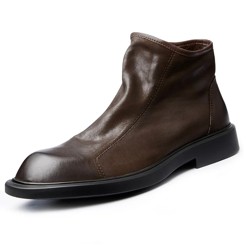 Warm Mens Genuine Leather Boot - Men Shoes For Wedding avaliação e preço