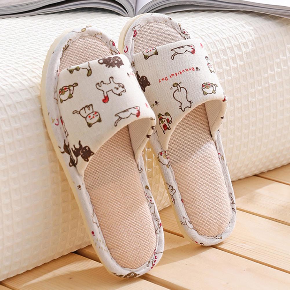 Women Flax Slippers Home Slipp - Men Shoes Men avaliação e preço