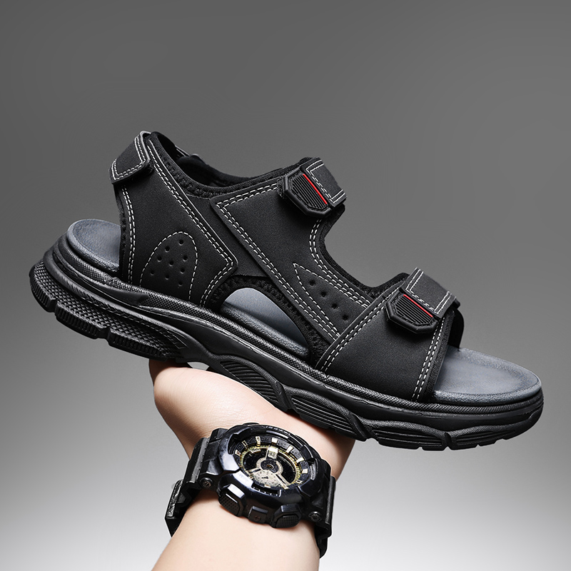 Men's Outdoor Sandals with Adj - Men Shoes Velcro avaliação e preço