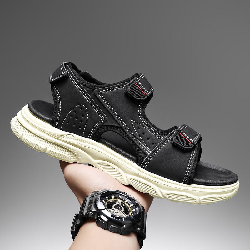 Men's Outdoor Sandals with Adj - Men Shoes Velcro avaliação e preço