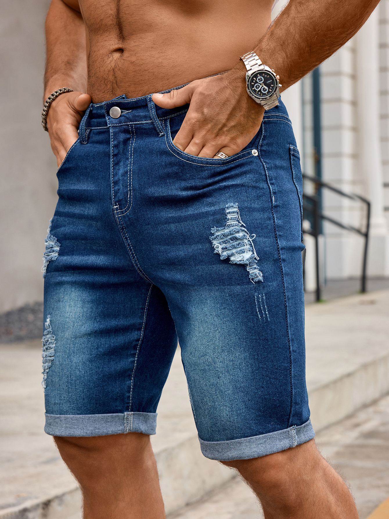 Men Denim Trousers Jeans Short - Men'S Shoes For Jeans avaliação e preço