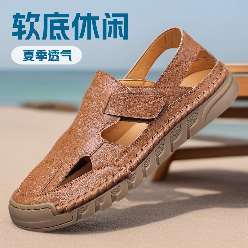 Hole shoes men's summer new ha - Men Shoes Velcro avaliação e preço