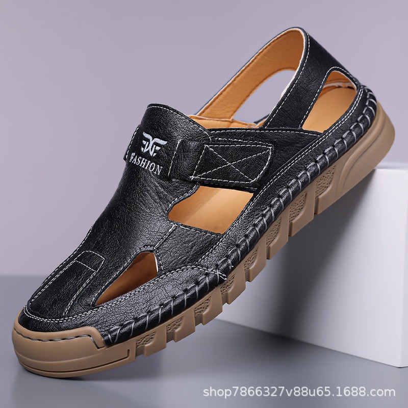 Hole shoes men's summer new ha - Men Shoes Velcro avaliação e preço
