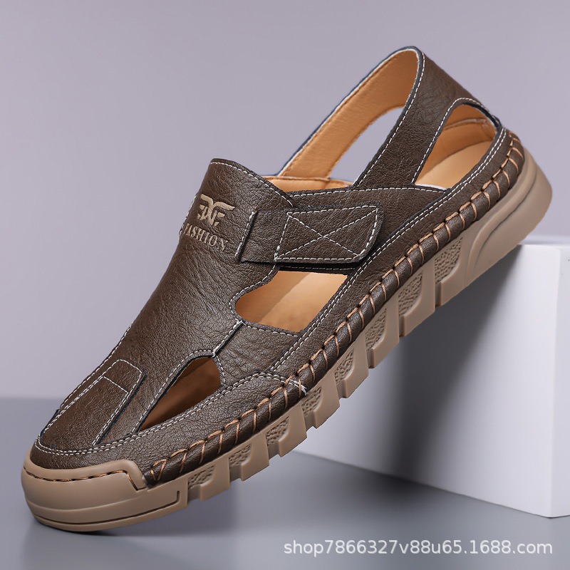 Hole shoes men's summer new ha - Men Shoes Velcro avaliação e preço