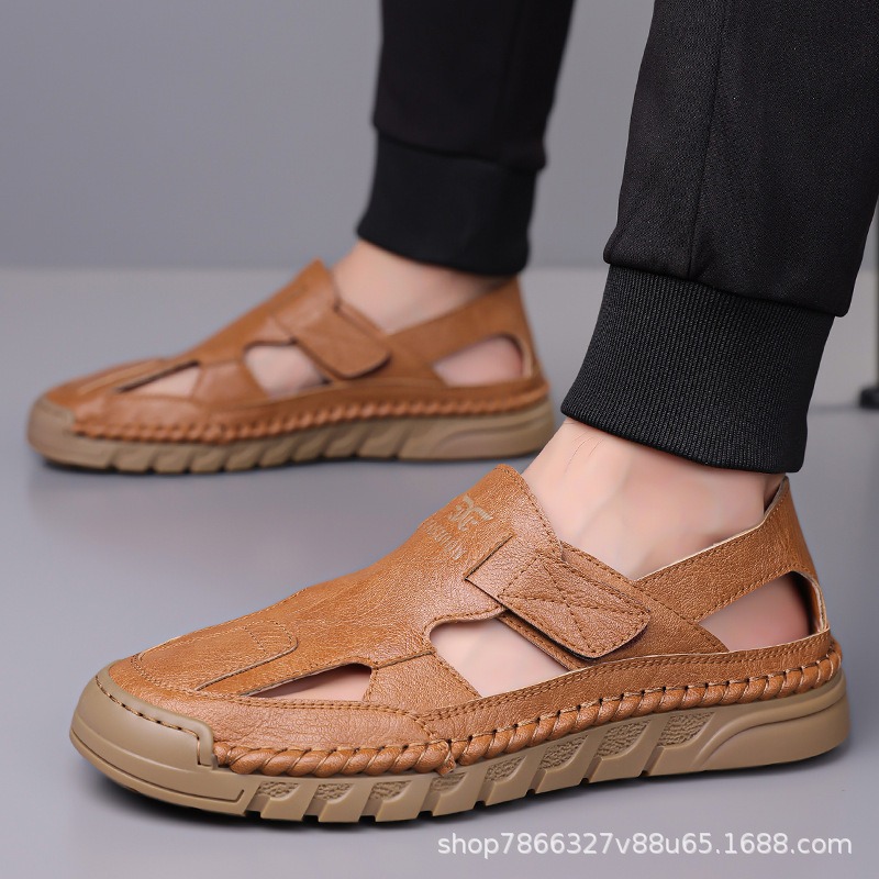 Hole shoes men's summer new ha - Men Shoes Velcro avaliação e preço