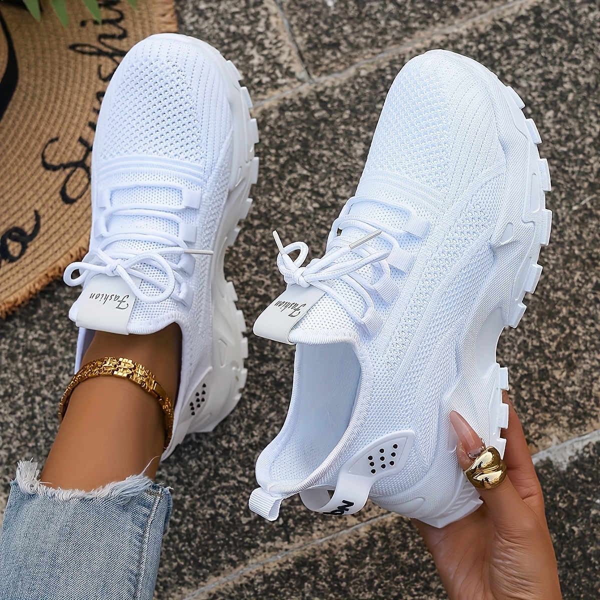 Breathable Knit Sneakers Fashi - Men Shoes Everyday avaliação e preço