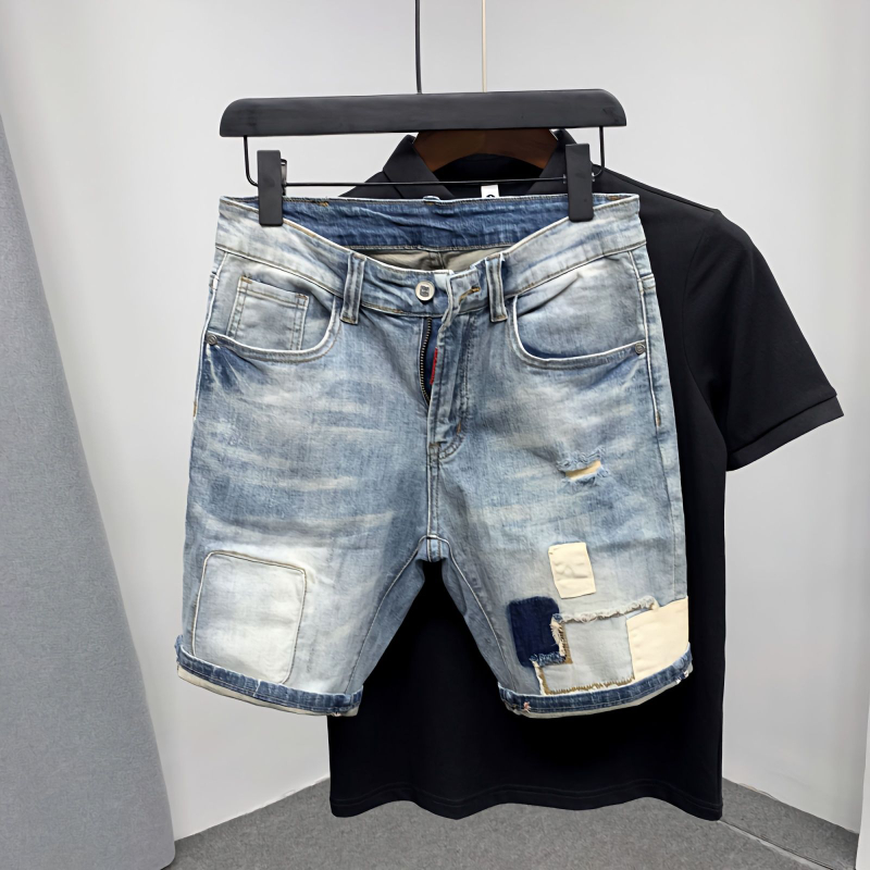 Straight Male Denim Shorts Rip - Men'S Shoes For Jeans avaliação e preço