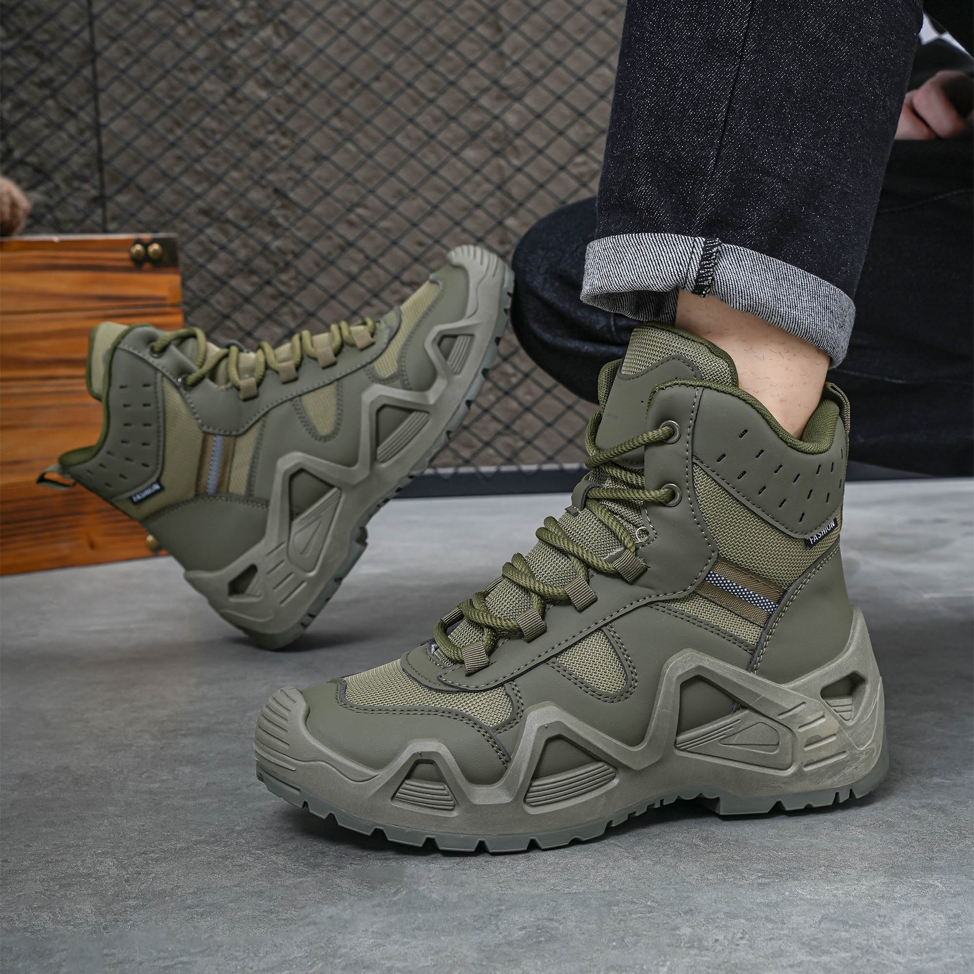 Men's high top boots, hiking b - Men Shoes Everyday avaliação e preço
