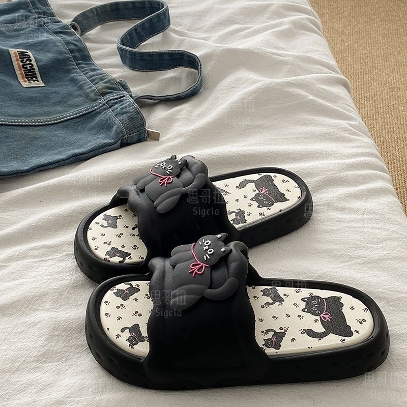 Printting Cute Bear Women Slip - Men'S Shoes To Women'S Size avaliação e preço