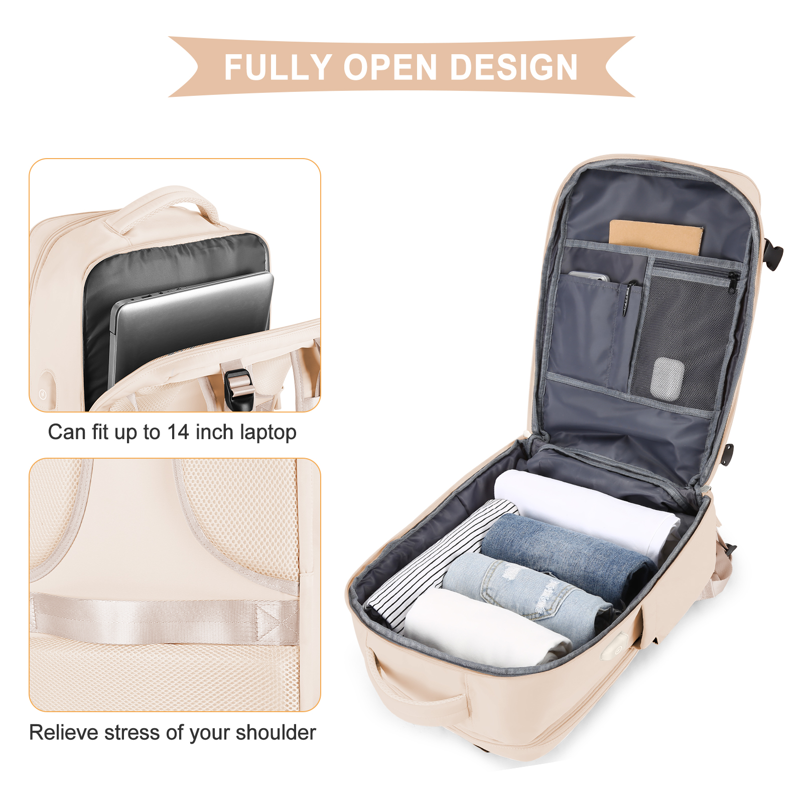 Large Travel Backpack for Men  - Men Shoes Men avaliação e preço
