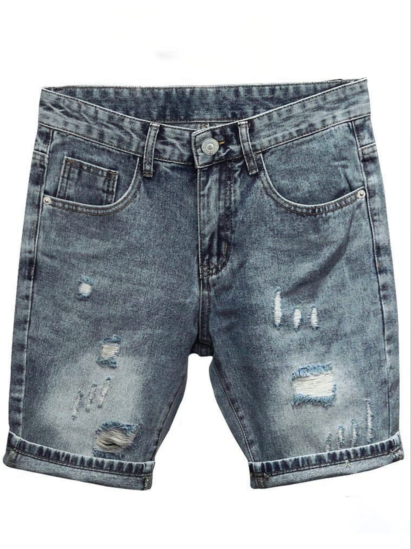 Light Blue Denim Shorts Men's  - Men'S Shoes For Jeans avaliação e preço