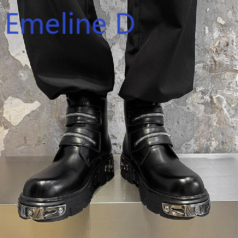 Dark Punk High Top Shoes Fashi - Men'S Shoes To Increase Height avaliação e preço