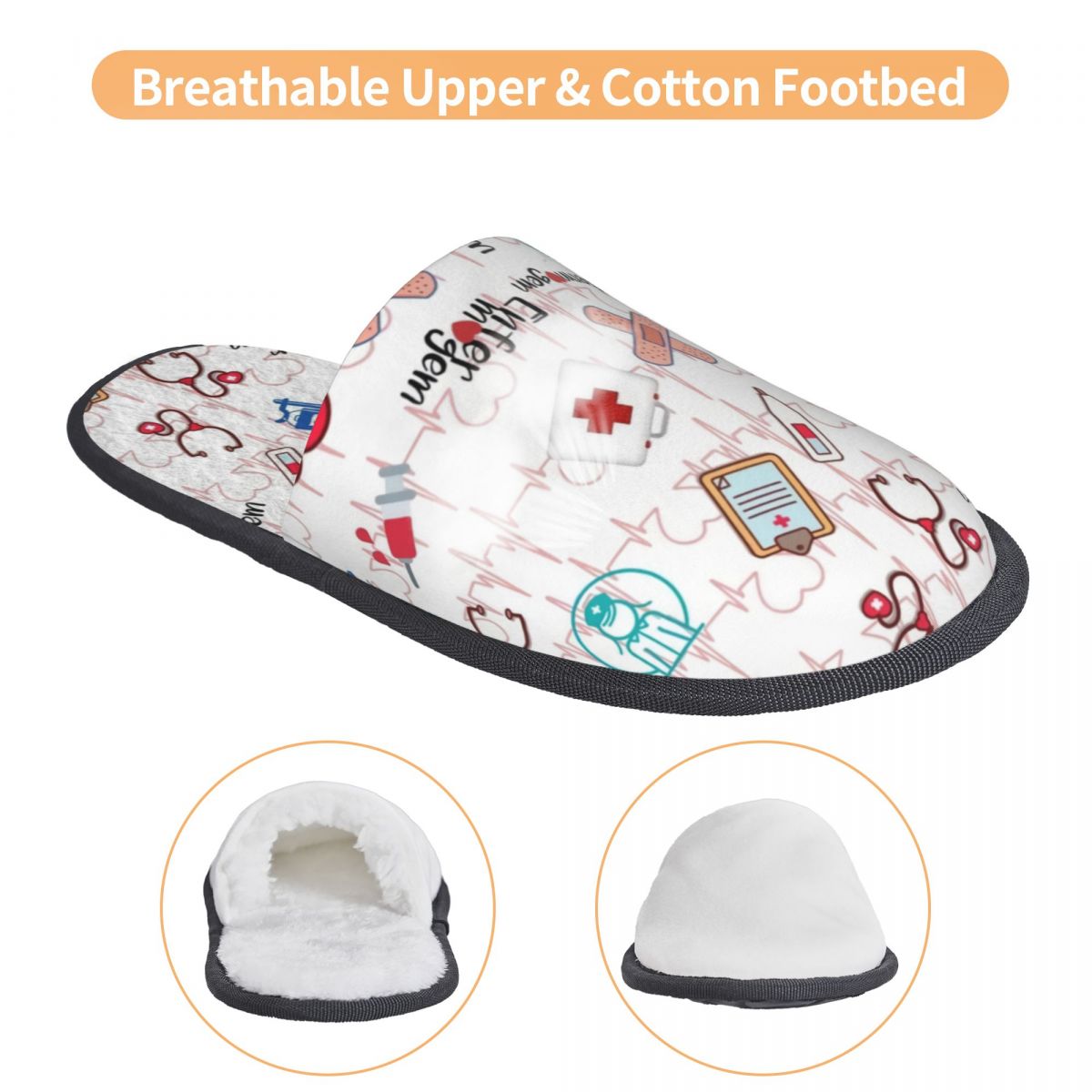 Print Heartbeat And Stethoscop - Men Shoes For Winter avaliação e preço