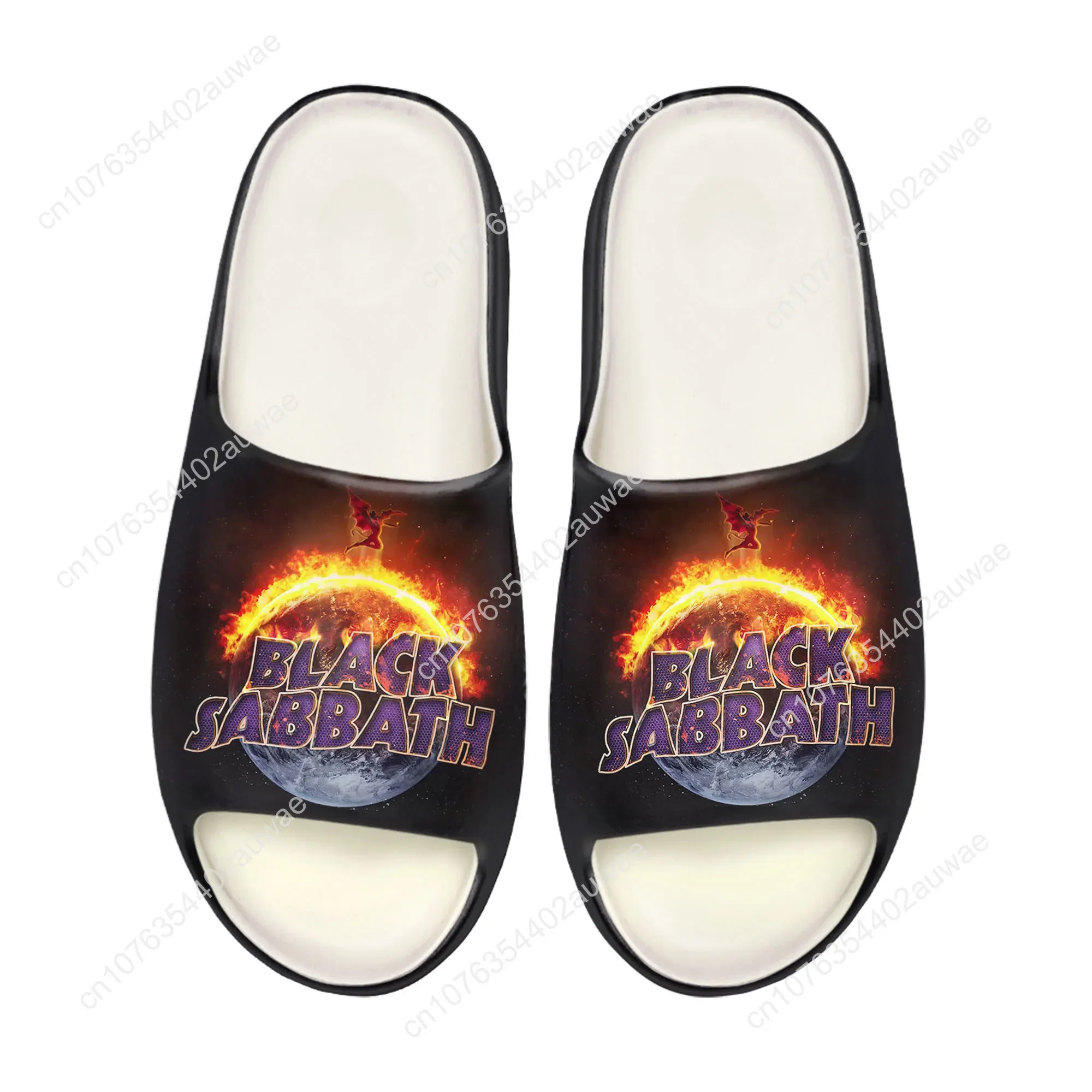 Black Heavy Metal Band Sabbath - Men Shoes Black avaliação e preço