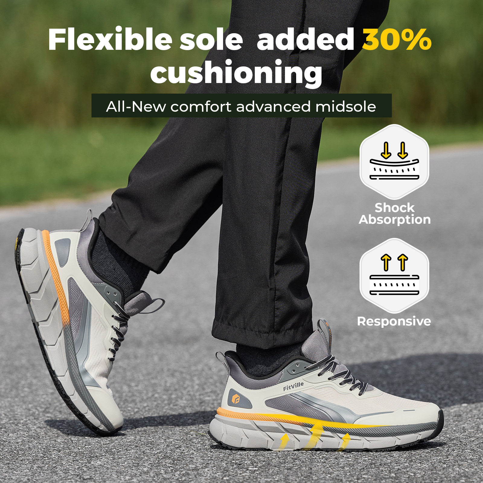 Fittington Wide Walking Shoes  - Men Shoes Size Chart avaliação e preço