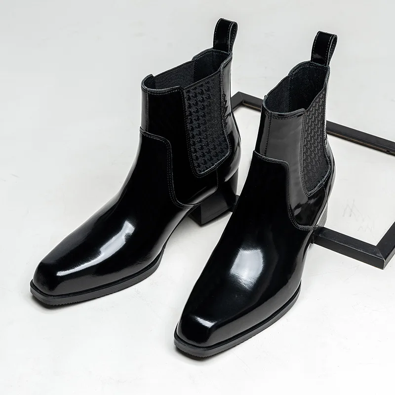Luxury Patent Leather Mens Ank - Men Shoes For Wedding avaliação e preço