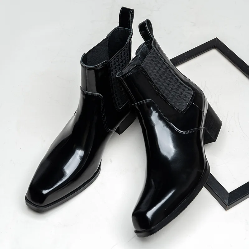 Luxury Patent Leather Mens Ank - Men Shoes For Wedding avaliação e preço