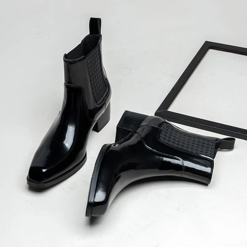 Luxury Patent Leather Mens Ank - Men Shoes For Wedding avaliação e preço