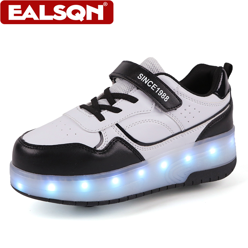 New Children's LED Light Up Ro - Men Shoes Velcro avaliação e preço