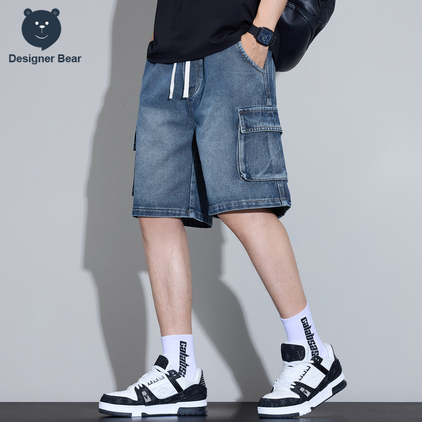 Men's Multi-Pocket Cargo Denim - Men'S Shoes For Jeans avaliação e preço