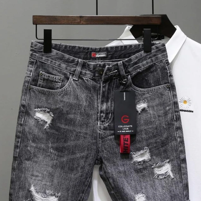 Men's Short Jeans Pants Black  - Men'S Shoes For Jeans avaliação e preço